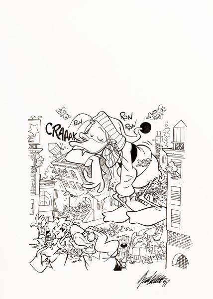 Giorgio Cavazzano : Paperoga  - Asta The Art of Movie Posters - Associazione Nazionale - Case d'Asta italiane