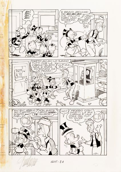 Giorgio Cavazzano : Zio Paperone e il seme della discordia  - Asta The Art of Movie Posters - Associazione Nazionale - Case d'Asta italiane