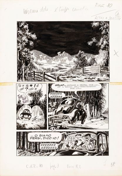 Giorgio Cavazzano : Altai & Jonson - Notte senza luna  - Asta The Art of Movie Posters - Associazione Nazionale - Case d'Asta italiane