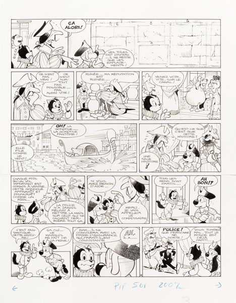 Giorgio Cavazzano : Pif - La gondole fantome  - Asta The Art of Movie Posters - Associazione Nazionale - Case d'Asta italiane