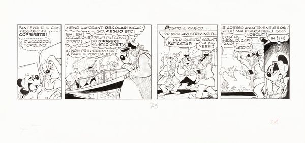 Romano Scarpa : Topolino e l'enigma di Brigaboom  - Asta The Art of Movie Posters - Associazione Nazionale - Case d'Asta italiane