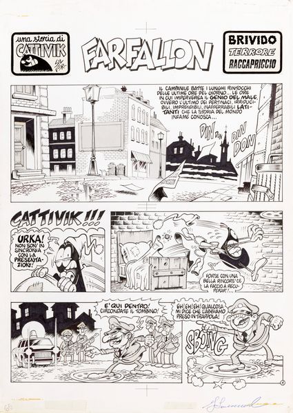 Giorgio Sommacal : Cattivik - Farfallon  - Asta The Art of Movie Posters - Associazione Nazionale - Case d'Asta italiane