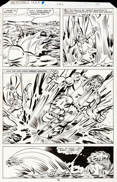 Sal Buscema : Incredible Hulk - ...At the Bottom of the Bay!  - Asta The Art of Movie Posters - Associazione Nazionale - Case d'Asta italiane