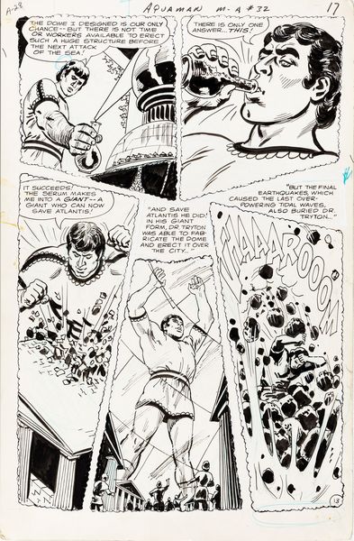 Nick Cardy : Aquaman - Tryton the Terrible  - Asta The Art of Movie Posters - Associazione Nazionale - Case d'Asta italiane