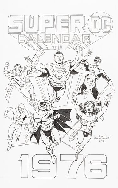 Alan Kupperberg : Super DC Calendar 1976  - Asta The Art of Movie Posters - Associazione Nazionale - Case d'Asta italiane