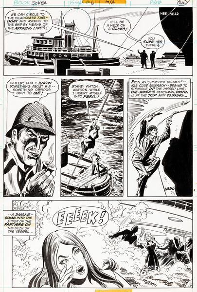 Irv Novick : The Joker - Sherlock Stalks the Joker!  - Asta The Art of Movie Posters - Associazione Nazionale - Case d'Asta italiane