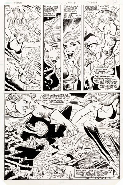 Alex Saviuk : Action Comics - Aquaman: Something Fishy!  - Asta The Art of Movie Posters - Associazione Nazionale - Case d'Asta italiane