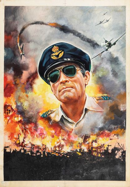 Basilio Morini : Pianura rossa (The Purple Plain)  - Asta The Art of Movie Posters - Associazione Nazionale - Case d'Asta italiane