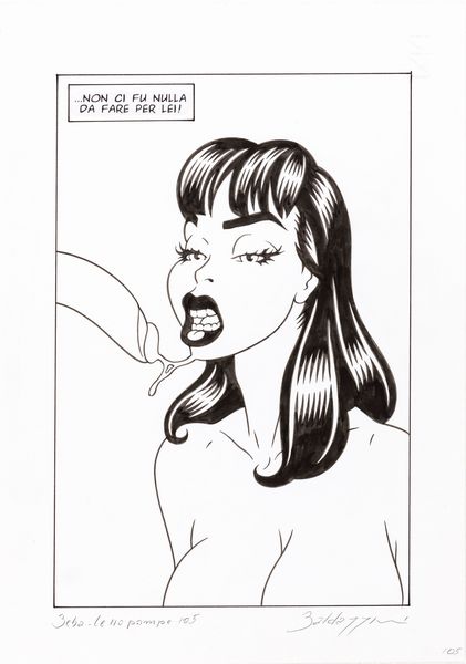 Roberto Baldazzini : Beba: Le 110 pompe  - Asta The Art of Movie Posters - Associazione Nazionale - Case d'Asta italiane