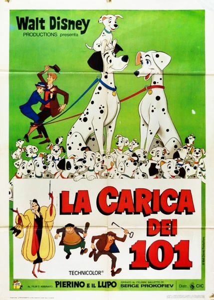 Bruno Napoli : La carica dei 101 (One Hundred and One Dalmatians)  - Asta The Art of Movie Posters - Associazione Nazionale - Case d'Asta italiane
