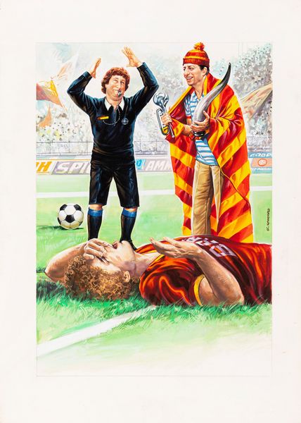 S. Spataro : Il tifoso, l'arbitro e il calciatore  - Asta The Art of Movie Posters - Associazione Nazionale - Case d'Asta italiane