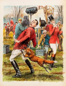 Walter Molino - Alberto Sordi e Fiona Lewis