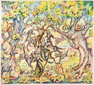 L. Lucchetti - Favole esopiane -Il cervo alla fonte