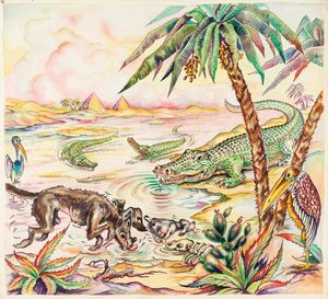 L. Lucchetti - Favole esopiane -I cani e i coccodrilli