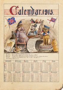 A.N.I. (autore non identificato) - Calendar 1915: Punching his head