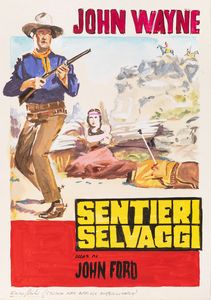 Enzo Nistri : Sentieri selvaggi (The Searchers)  - Asta The Art of Movie Posters - Associazione Nazionale - Case d'Asta italiane