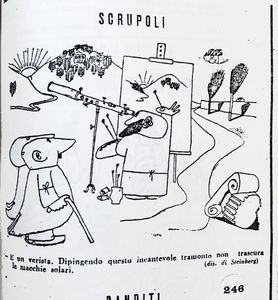 Saul Steinberg : Scrupoli  - Asta The Art of Movie Posters - Associazione Nazionale - Case d'Asta italiane