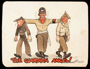 Benito Jacovitti - Cartoline Alleati - The guardian angel!