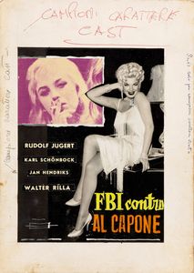 A.N.I. (autore non identificato) : F.B.I. contro Al Capone (The Scarface Mob)  - Asta The Art of Movie Posters - Associazione Nazionale - Case d'Asta italiane