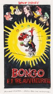 Giuliano Nistri : Bongo e i tre avventurieri (Fun & Fancy Free)  - Asta The Art of Movie Posters - Associazione Nazionale - Case d'Asta italiane