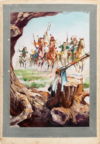 Averardo Ciriello : La pista dei Tomahawks (Tomahawk Trail)  - Asta Fumetti: tavole e illustrazioni originali - Associazione Nazionale - Case d'Asta italiane