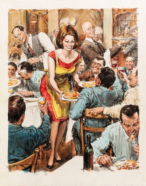 Walter Molino : Sophia Loren  - Asta Fumetti: tavole e illustrazioni originali - Associazione Nazionale - Case d'Asta italiane