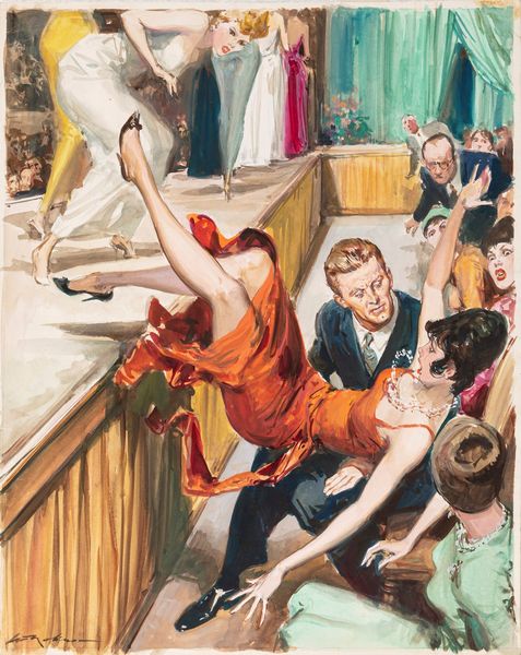 Walter Molino : Kirk Douglas  - Asta Fumetti: tavole e illustrazioni originali - Associazione Nazionale - Case d'Asta italiane