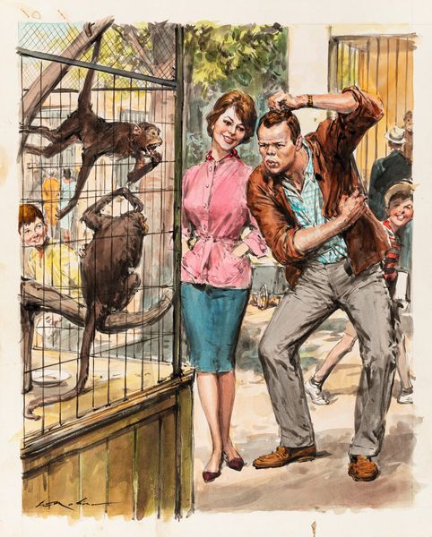 Walter Molino : Harry Belafonte  - Asta Fumetti: tavole e illustrazioni originali - Associazione Nazionale - Case d'Asta italiane