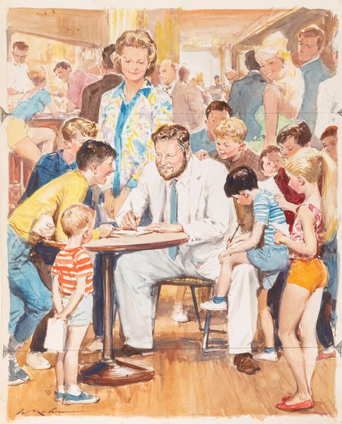 Walter Molino : Peter Ustinov  - Asta Fumetti: tavole e illustrazioni originali - Associazione Nazionale - Case d'Asta italiane