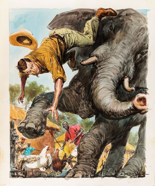 Walter Molino : Robert Mitchum  - Asta Fumetti: tavole e illustrazioni originali - Associazione Nazionale - Case d'Asta italiane