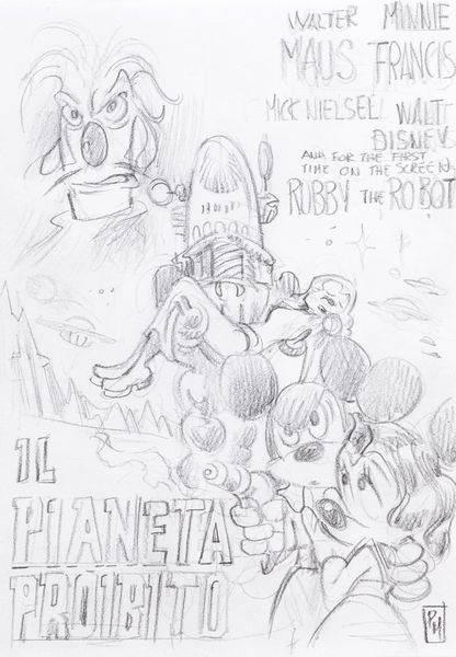 Paolo Mottura : Il pianeta proibito  - Asta Fumetti: tavole e illustrazioni originali - Associazione Nazionale - Case d'Asta italiane