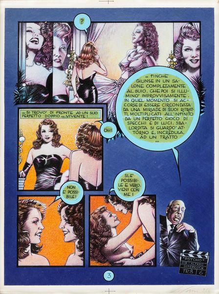 SeSar (Sergio Sarri) : Psycho  - Asta Fumetti: tavole e illustrazioni originali - Associazione Nazionale - Case d'Asta italiane