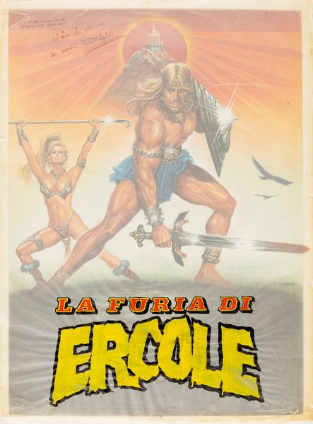 Ezio Tarantelli : La furia di Ercole (The Fury of Hercules)  - Asta Fumetti: tavole e illustrazioni originali - Associazione Nazionale - Case d'Asta italiane