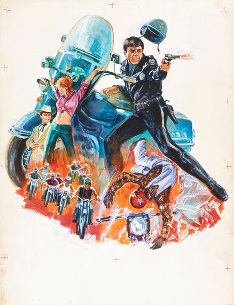Tino Avelli : Electra Glide (Electra Glide in Blue)  - Asta Fumetti: tavole e illustrazioni originali - Associazione Nazionale - Case d'Asta italiane