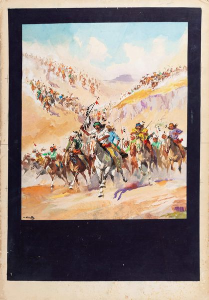 Averardo Ciriello : La carica delle mille frecce (Pawnee)  - Asta Fumetti: tavole e illustrazioni originali - Associazione Nazionale - Case d'Asta italiane