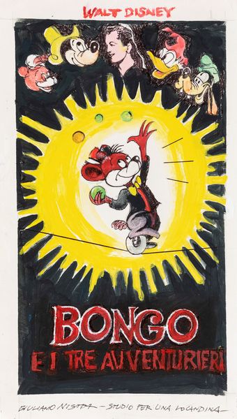 Giuliano Nistri : Bongo e i tre avventurieri (Fun & Fancy Free)  - Asta Fumetti: tavole e illustrazioni originali - Associazione Nazionale - Case d'Asta italiane