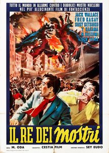 Angelo Cesselon : Il re dei mostri (Godzilla Raids Again / Gigantis the Fire Monster)  - Asta Fumetti: tavole e illustrazioni originali - Associazione Nazionale - Case d'Asta italiane
