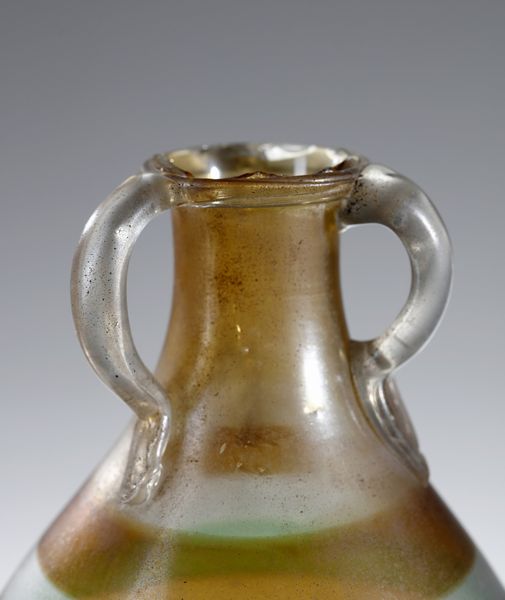 FRATELLI TOSO : attribuito. Vaso in vetro trasparente a superficie acidata decorato con fasce multicolori  - Asta Asta 376 | VETRI DI MURANO E DEL XX SECOLO E CERAMICHE - VETRI DI MURANO E FRANCESI, CERAMICHE Virtuale - Associazione Nazionale - Case d'Asta italiane