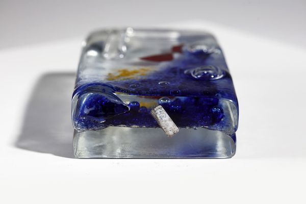 BARBINI MURANO : Vaso in vetro trasparente decorato con inclusioni colorate  - Asta Asta 376 | VETRI DI MURANO E DEL XX SECOLO E CERAMICHE - VETRI DI MURANO E FRANCESI, CERAMICHE Virtuale - Associazione Nazionale - Case d'Asta italiane