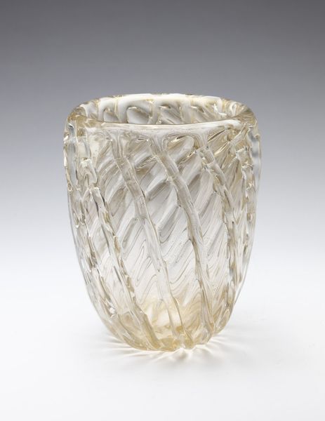 POLI FLAVIO (1900 - 1984) : Vaso in  vetro  trasparente  e  oro  decorato con  costolature, Seguso  vetri d�arte.  - Asta Asta 376 | VETRI DI MURANO E DEL XX SECOLO E CERAMICHE - VETRI DI MURANO E FRANCESI, CERAMICHE Virtuale - Associazione Nazionale - Case d'Asta italiane