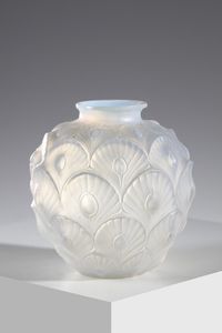 SABINO - Vaso della serie Les Plumes, in vetro opalescente
