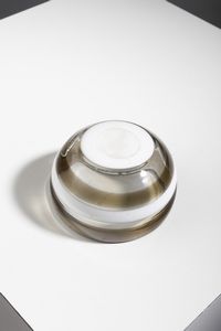 LA MURRINA : attribuito. Ciotola trasparente decorata con fasce grigie e tortora  - Asta Asta 376 | VETRI DI MURANO E DEL XX SECOLO E CERAMICHE - VETRI DI MURANO E FRANCESI, CERAMICHE Virtuale - Associazione Nazionale - Case d'Asta italiane
