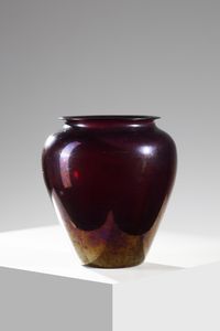 CAPPELLIN M.V.M - Vaso in vetro ametista fortemente iridato