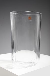 MORETTI CARLO (1934 - 2008) - Vaso in vetro trasparente