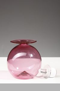 OHIRA YOICHI (n. 1946) : Vaso per Di Maio in vetro trasparente color ametista  - Asta Asta 376 | VETRI DI MURANO E DEL XX SECOLO E CERAMICHE - VETRI DI MURANO E FRANCESI, CERAMICHE Virtuale - Associazione Nazionale - Case d'Asta italiane