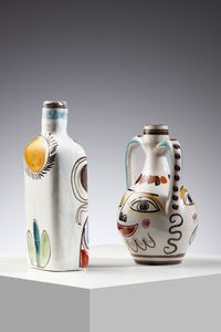 DE SIMONE  GIOVANNI  (1930 - 1991) : Coppia di bottiglie  - Asta Asta 376 | VETRI DI MURANO E DEL XX SECOLO E CERAMICHE - VETRI DI MURANO E FRANCESI, CERAMICHE Virtuale - Associazione Nazionale - Case d'Asta italiane