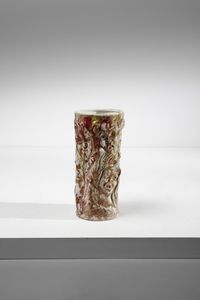 ARETINI ZULIMO (1884 - 1965) - Grande vaso con decoro a rilievo