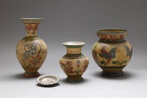 MANIFATTURA ITALIANA - Tre vasi e un piattino Montopoli val d'Arno