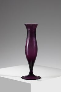 MANIFATTURA ITALIANA - Vaso in vetro ametista