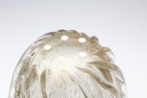 POLI FLAVIO (1900 - 1984) : Vaso in  vetro  trasparente  e  oro  decorato con  costolature, Seguso  vetri d�arte.  - Asta Asta 376 | VETRI DI MURANO E DEL XX SECOLO E CERAMICHE - VETRI DI MURANO E FRANCESI, CERAMICHE Virtuale - Associazione Nazionale - Case d'Asta italiane